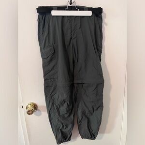 Columbia Omni-Shade Convertible Nylon Zip-Off Cargo Pants Gray Men’s 34x30